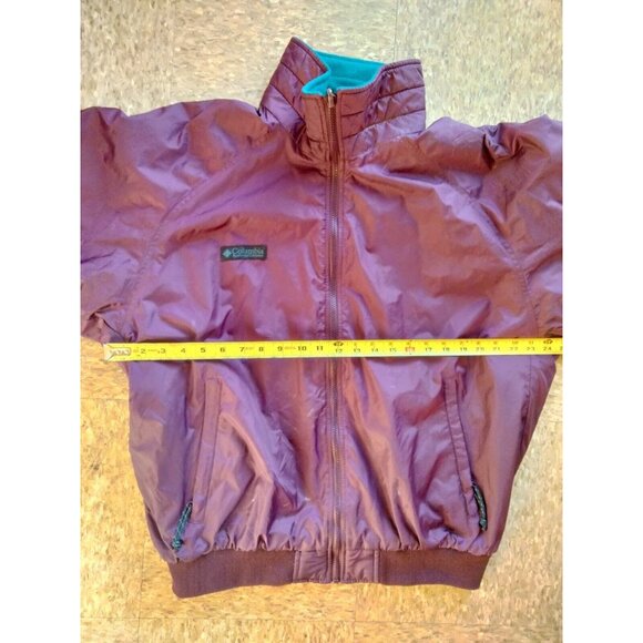 Columbia Coat Men's Large 1990s 2 in 1 Jacket Double Zip radial sleeve fleece - Picture 10 of 12